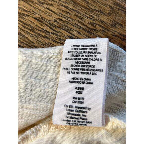 NWT! Free People Victorian Coquette Style Blouse in Cream Swing Hem Lace Sz L - Picture 13 of 13